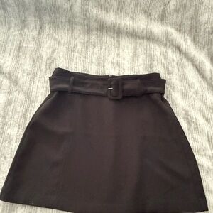 Classic Black Belted Skirt